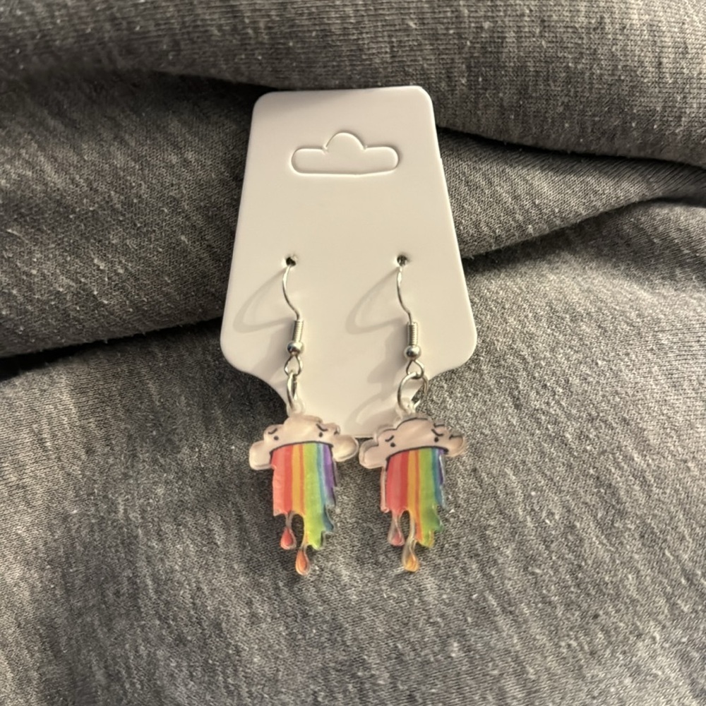 🛍️BUNDLE 3 for $17 Rainbow Pride cute earrings kawaii food animal - Picture 1 of 2